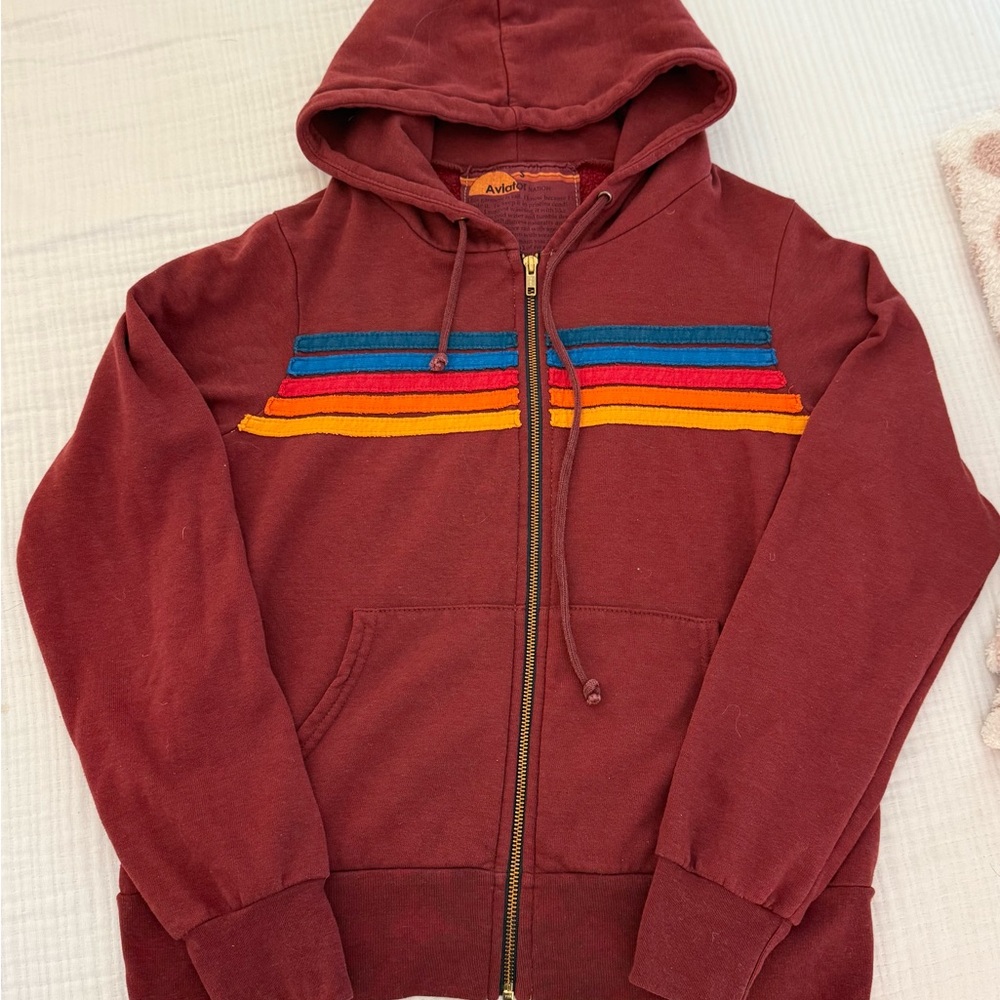 Aviator Nation Dark Red Jacket
